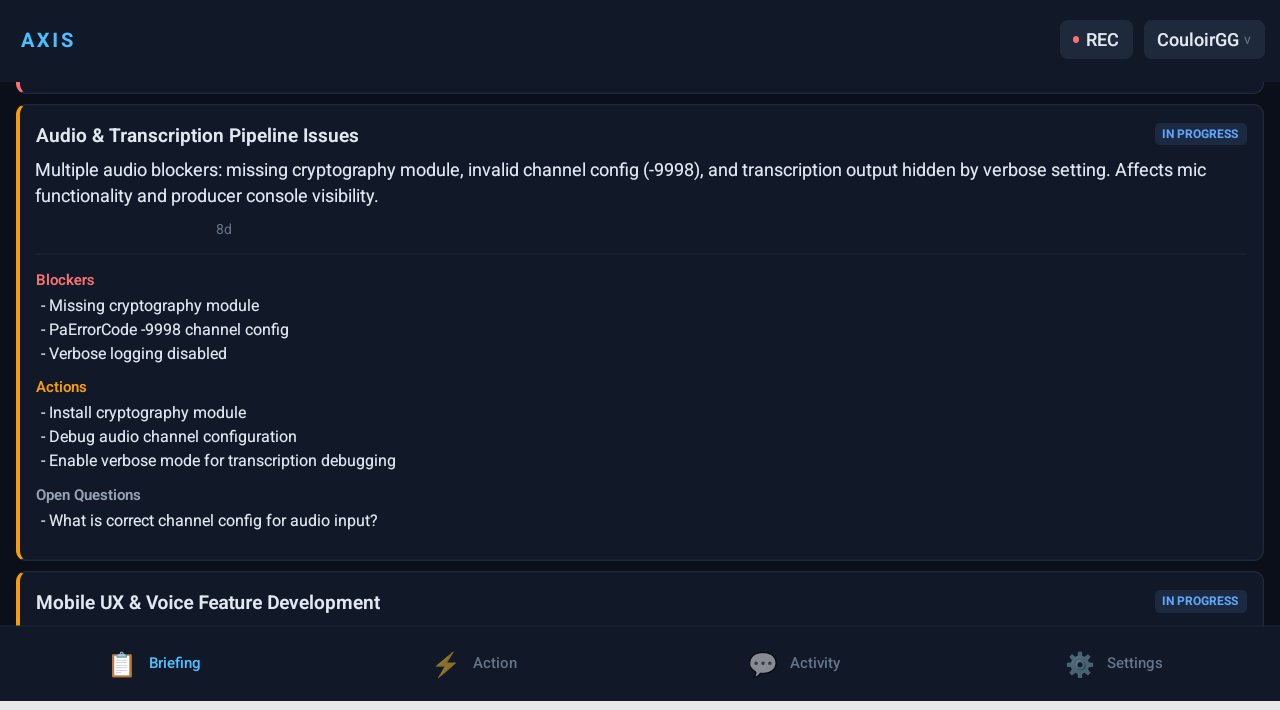 Tablet briefing detail
